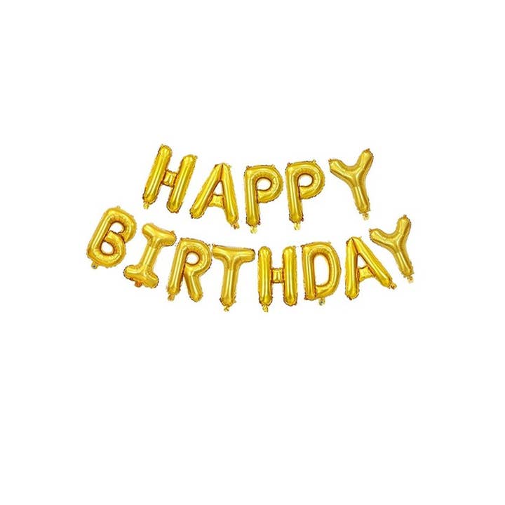 Gold Happy Birthday Banner for wholesale by Love and Repeat