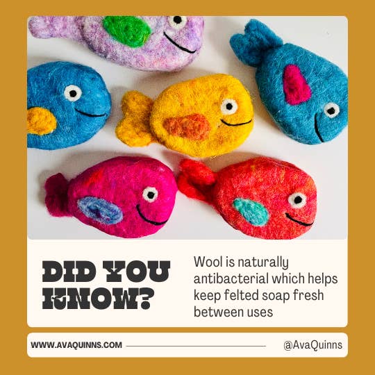 Ava Quinn's - Wholesale Bar Soap - Felted Fish Soap Bars – Handcrafted Plant-Based Soaps 2