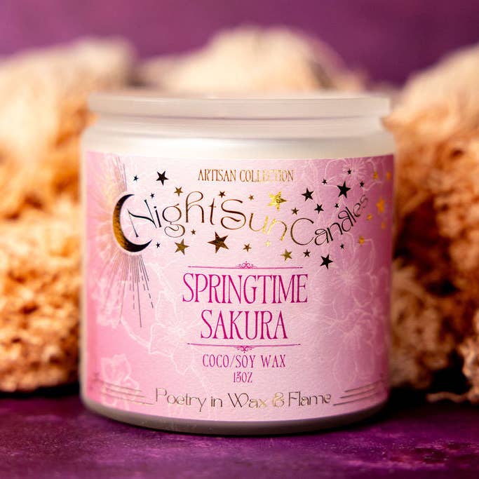 Night Sun Candles - Wholesale Jar/Filled Candle - Springtime Sakura Handmade Non Toxic Candles5