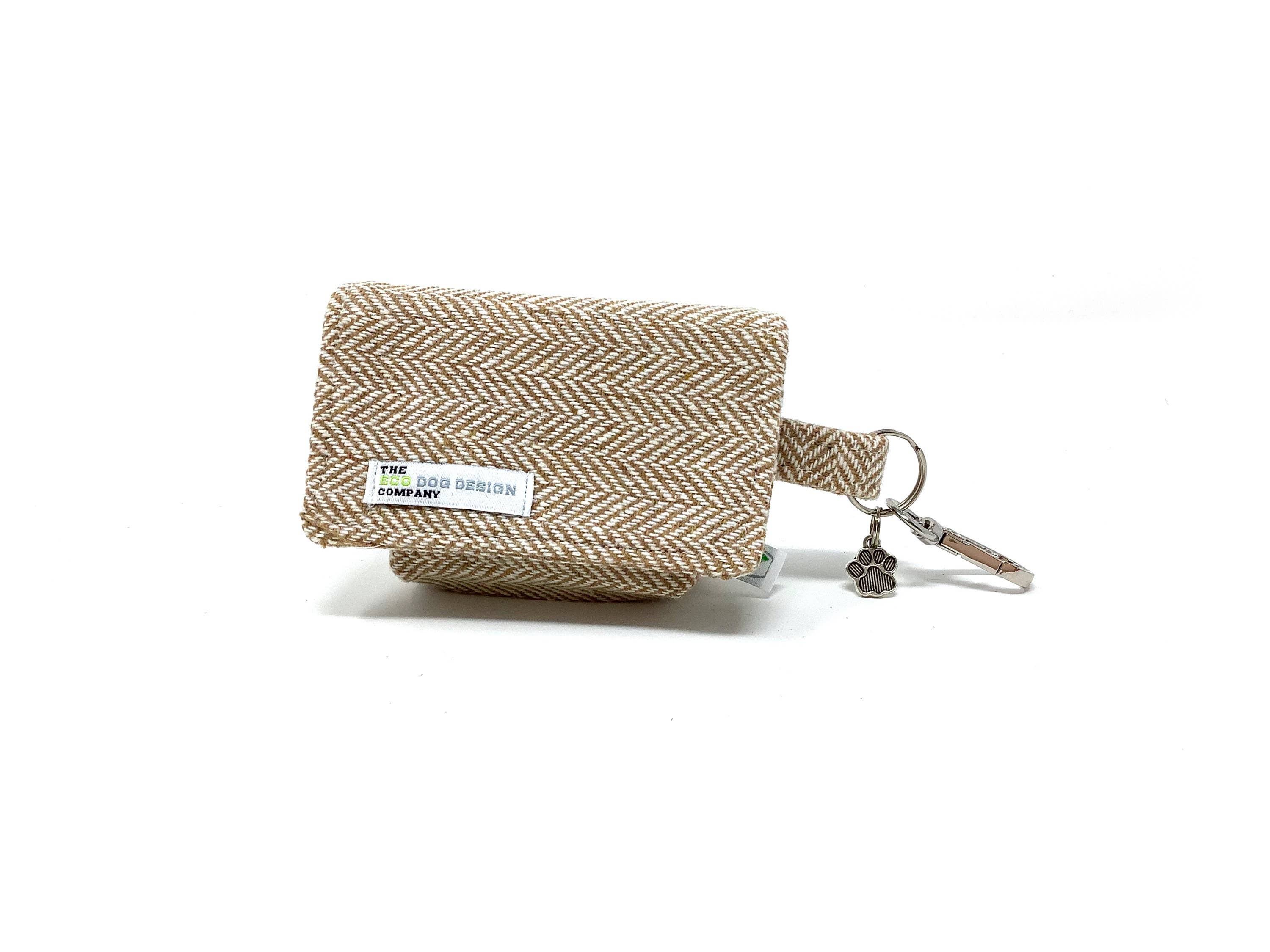 EcoDogDesigns – wholesale Pet poo bag dispenser – Beige Tweed Dog Pouch, Dog Treat Pouch/ Waste Bag Carrier.4