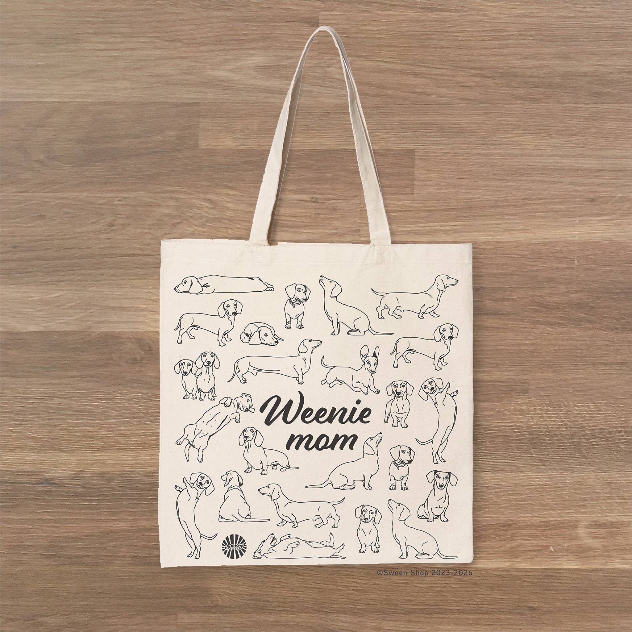 Sween Shop – Engroshandel Tote bag - Dame – Weenie Mor Gravhund Mulepose til Kæledyrshundemor Doxie Gave5