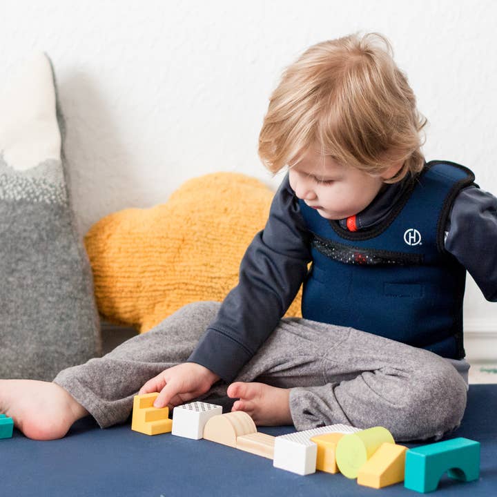 Harkla - Wholesale Outerwear Vest - Kids - Large Weighted Compression Vest - Navy