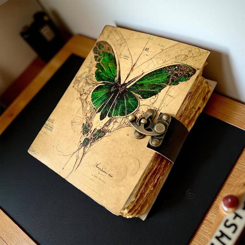 Leatherooze - Wholesale Journal/Diary - Leather handmade Journal – Luna Moth Book of Shadow1