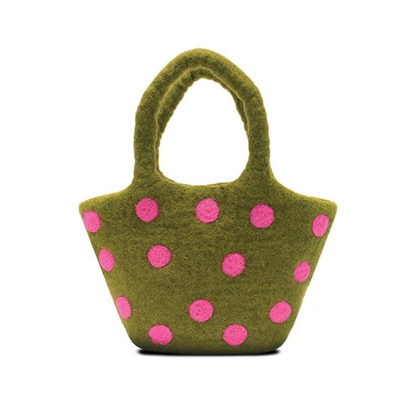 BNB Crafts Inc. - Wholesale Tote Bag - Women's - Felted Polka Dot Handbag4