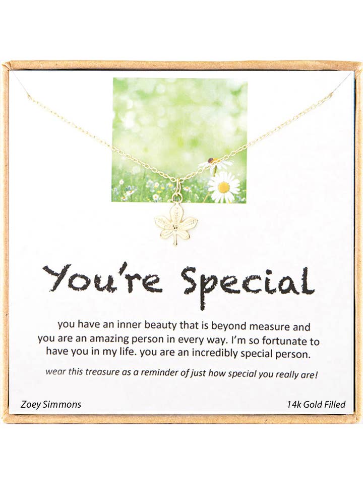 You're Special' Boxed Charm Necklace - GF for wholesale by Zoey Simmons