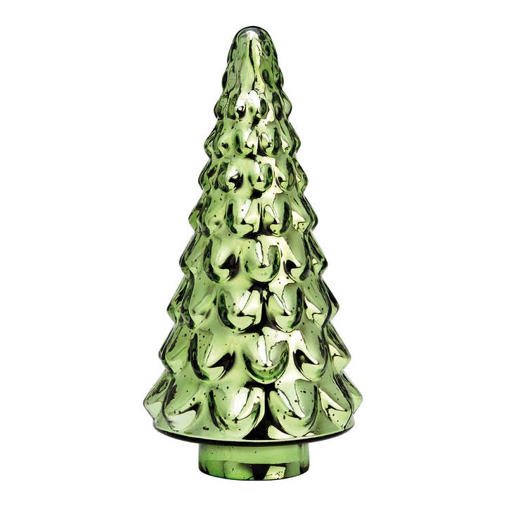 Glass Christmas tree green (W/H/D) 15x30x15cm for wholesale by Wurm