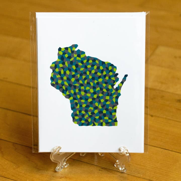 Wisco-wenskaart (kleuropties beschikbaar) voor wholesale door abigail hausman design & illustration
