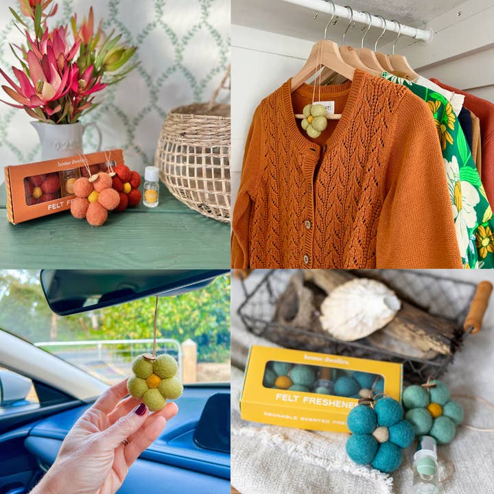 Home Dweller - Wholesale Air freshener - Felt Flower Fresheners - Amber & Lavender12