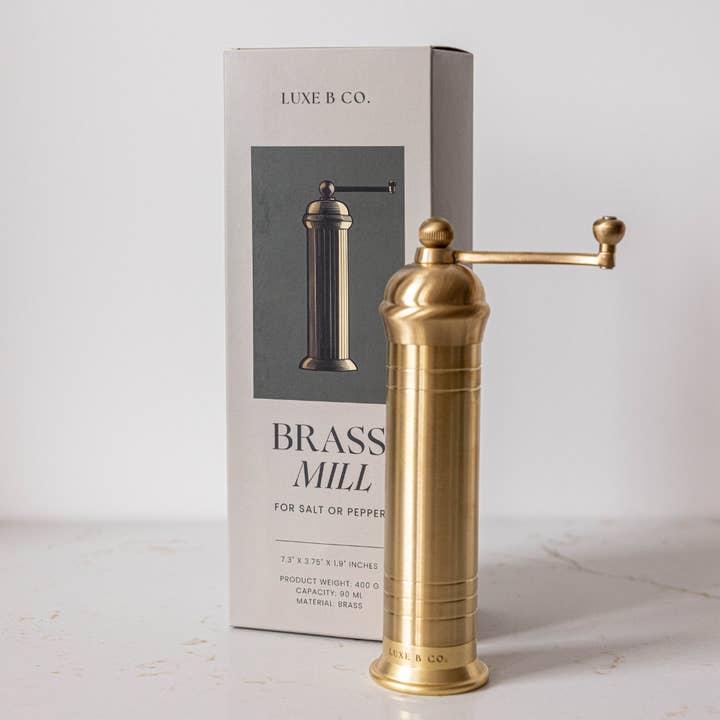 Luxe B Co - Wholesale Salt & Pepper Shaker Set - Luxe B Co. Brass Mill Grinders