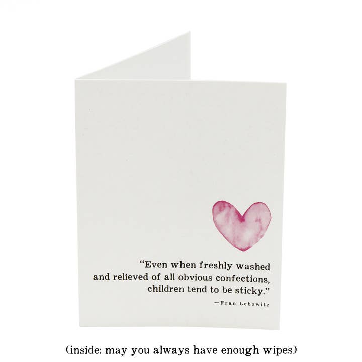 Tiny Human Supply Co. - Wholesale Baby Card - Baby Birth & Baby Shower Cards - Pink Heart0