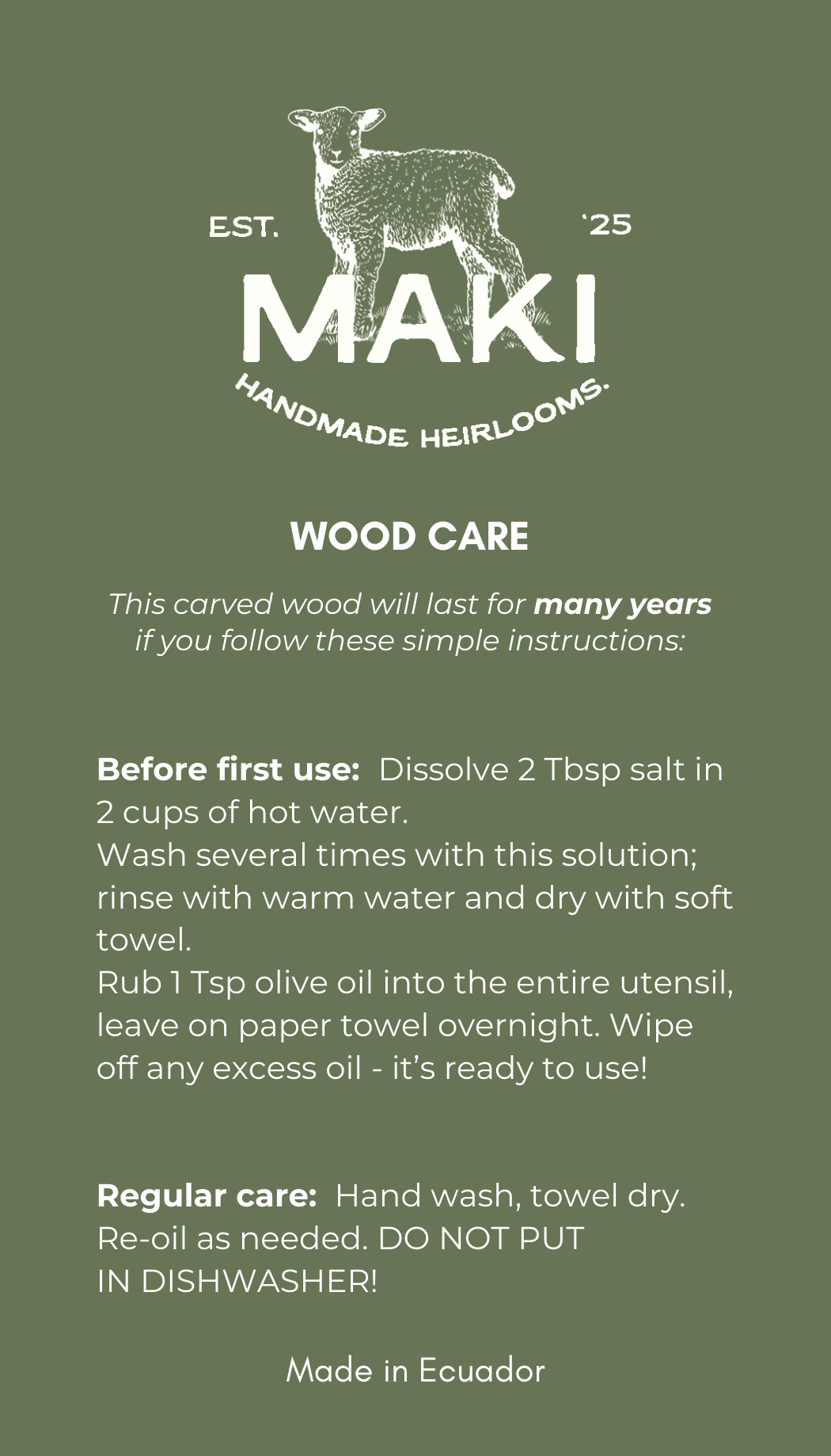 Ware by Maki - Wholesale Kitchen Spoon - Large Hand-Carved Soup Spoon3