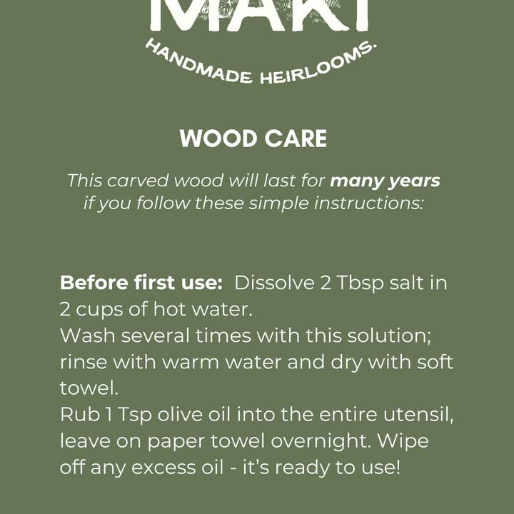 Ware by Maki - Wholesale Kitchen Spoon - Large Hand-Carved Soup Spoon3