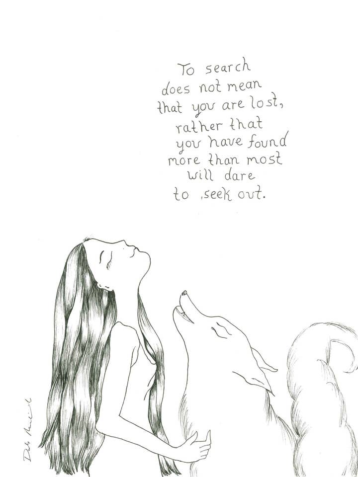 Collection Women & Wolves - À rechercher (illustration imprimée) pour la vente par My Artist Soul