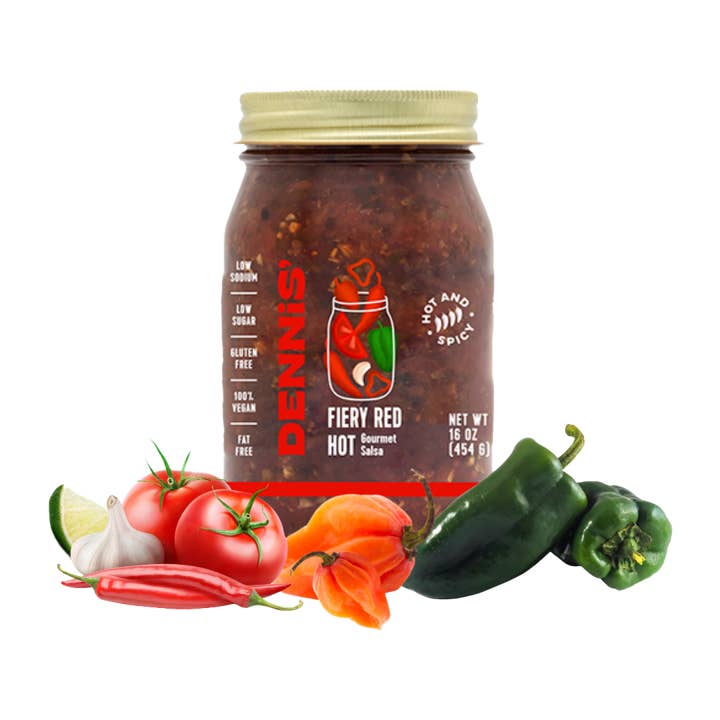 Reva Foods, LLC – wholesale Salsa – Dennis’ Fiery Red Salsa – Hot1