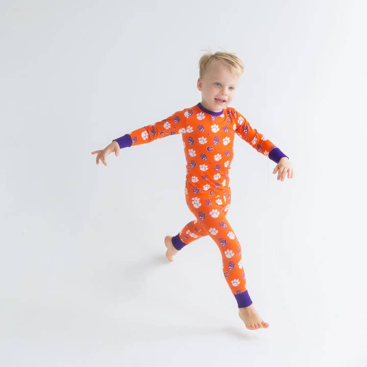 Tailgate Tikes - Wholesale Sleepwear Set - Kids - Clemson Tigers Two-Piece Pajama Set4