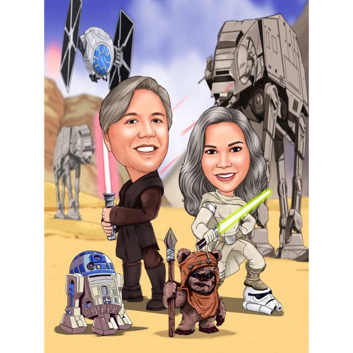 CARTONE ANIMATO DI STAR WARS per la vendita all'ingrosso da parte di Caricature4You