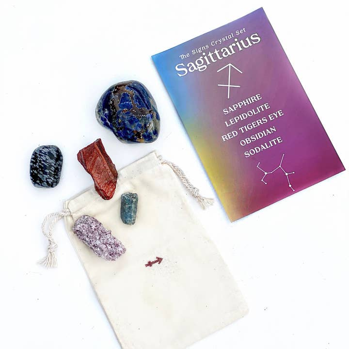 Charley Taylor Art - Wholesale Spiritual Stone/Crystal - Sagittarius Zodiac Crystal Set
