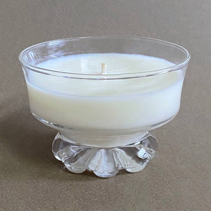 Scented & upcycled candle - vintage glass for wholesale by ENSŌ PARIS