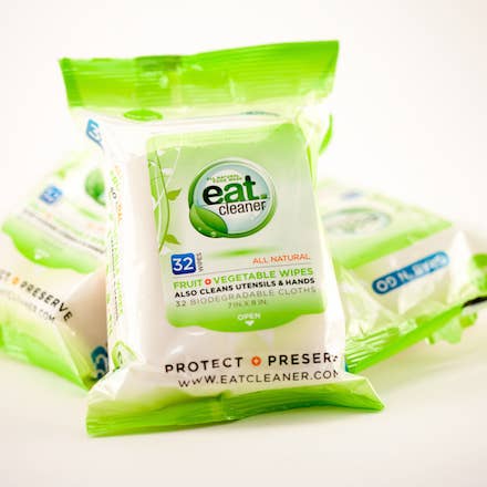 Eat Cleaner - Wholesale Universle reinigingsdoekjes - eatCleaner® alle natuurlijke biologisch afbreekbare doekjes van voedingskwaliteit 32 ct5