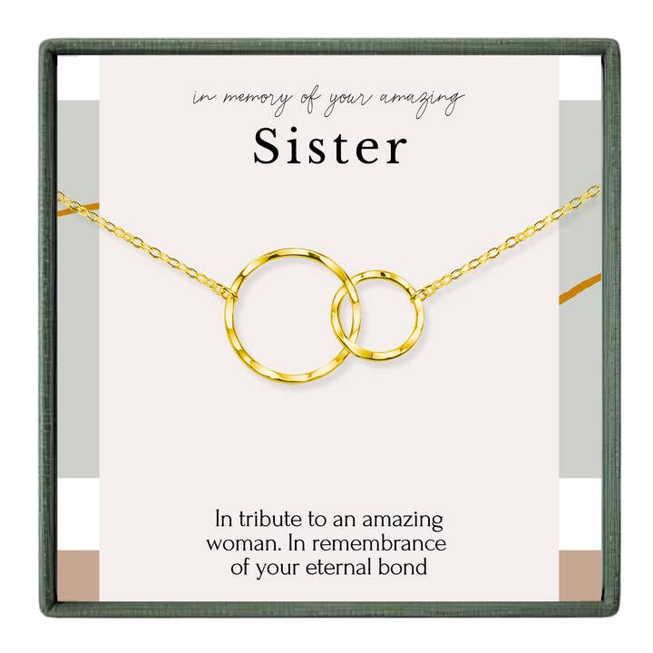 Sympathy Gift for Loss of Sister - Gold or Silver Necklace for wholesale by hope love shine