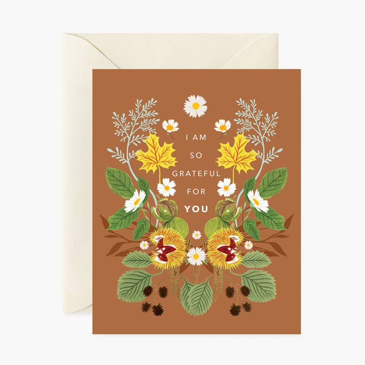 Botanica Paper Co. – wholesale Tackkort – Jag är så tacksam för dig | gratulationskort0