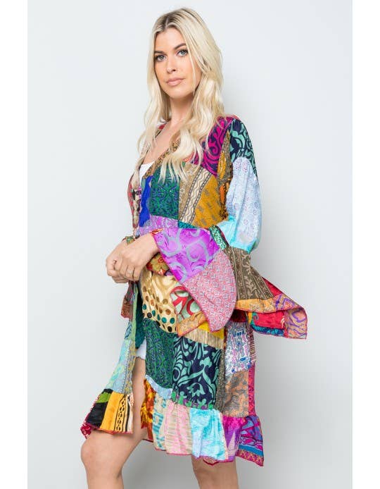 Kathmandu Imports - Wholesale Kimono - Women's - Mixed Patchworks kimono (KT-1274)1