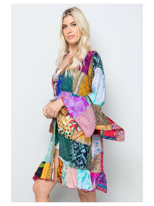 Kathmandu Imports - Wholesale Kimono - Women's - Mixed Patchworks kimono (KT-1274)1