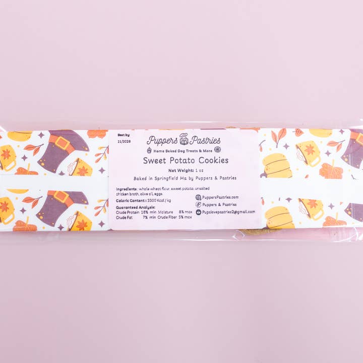 Puppers & Pastries - Wholesale Pet Treats - Dog - ThanksGiving Stamped Biscuits - Chicken Sweet Potato2