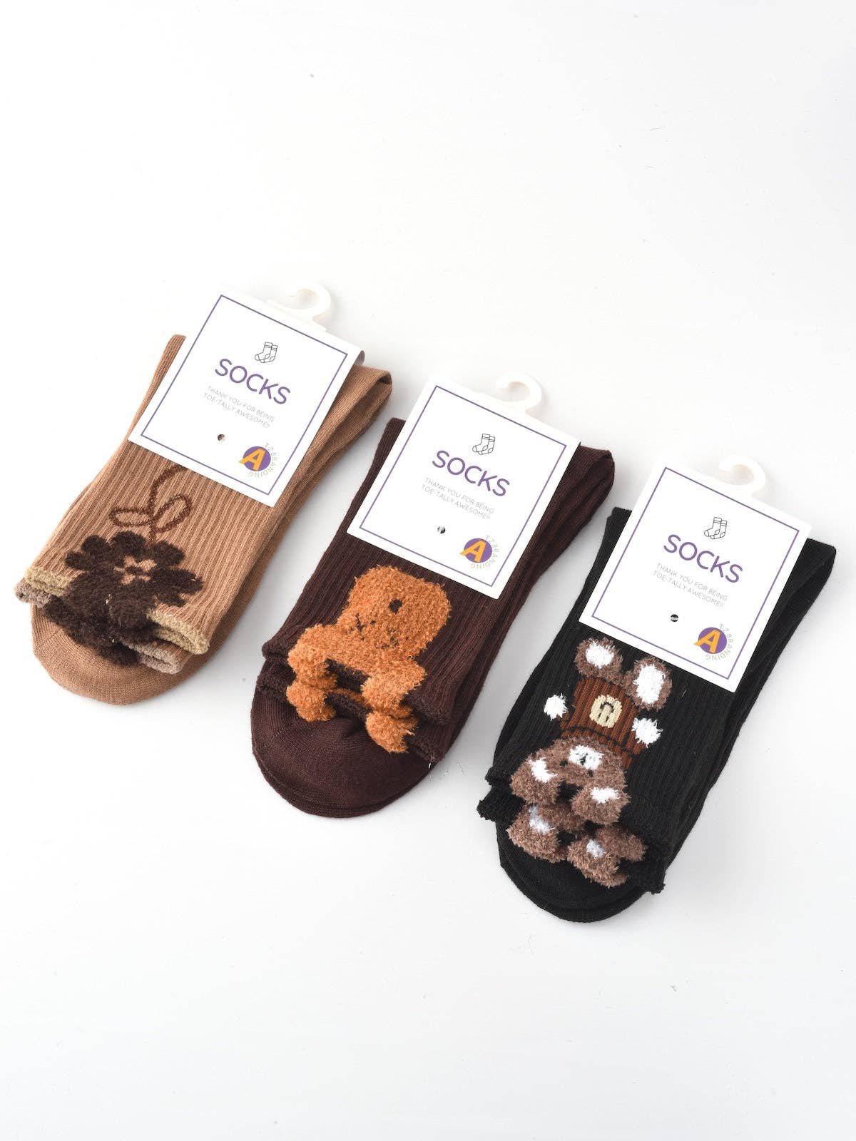 Funkyrel® Atzbranding Limited - Wholesale Socks - Women's - Rufia - Bear Print Winter Socks4