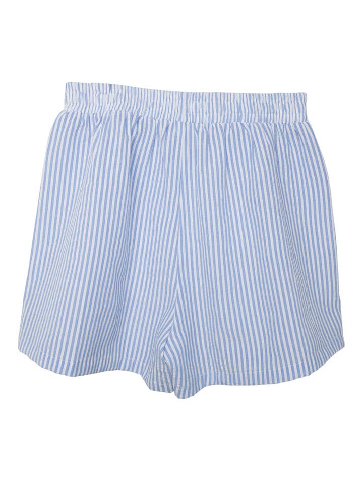 Blue Striped Boxer Shorts Women for wholesale on Faire1