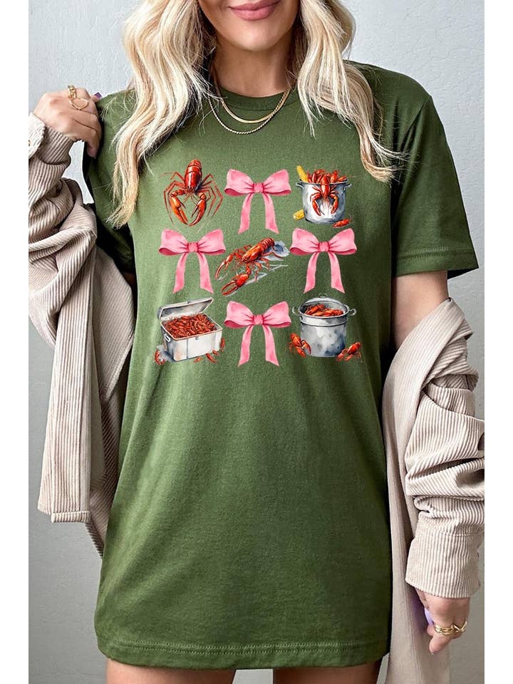 COLORBEAR – Großhandel T-Shirt (Grafikdruck) – Damen – Grafik-T-Shirt mit Flusskrebs-Coquette11