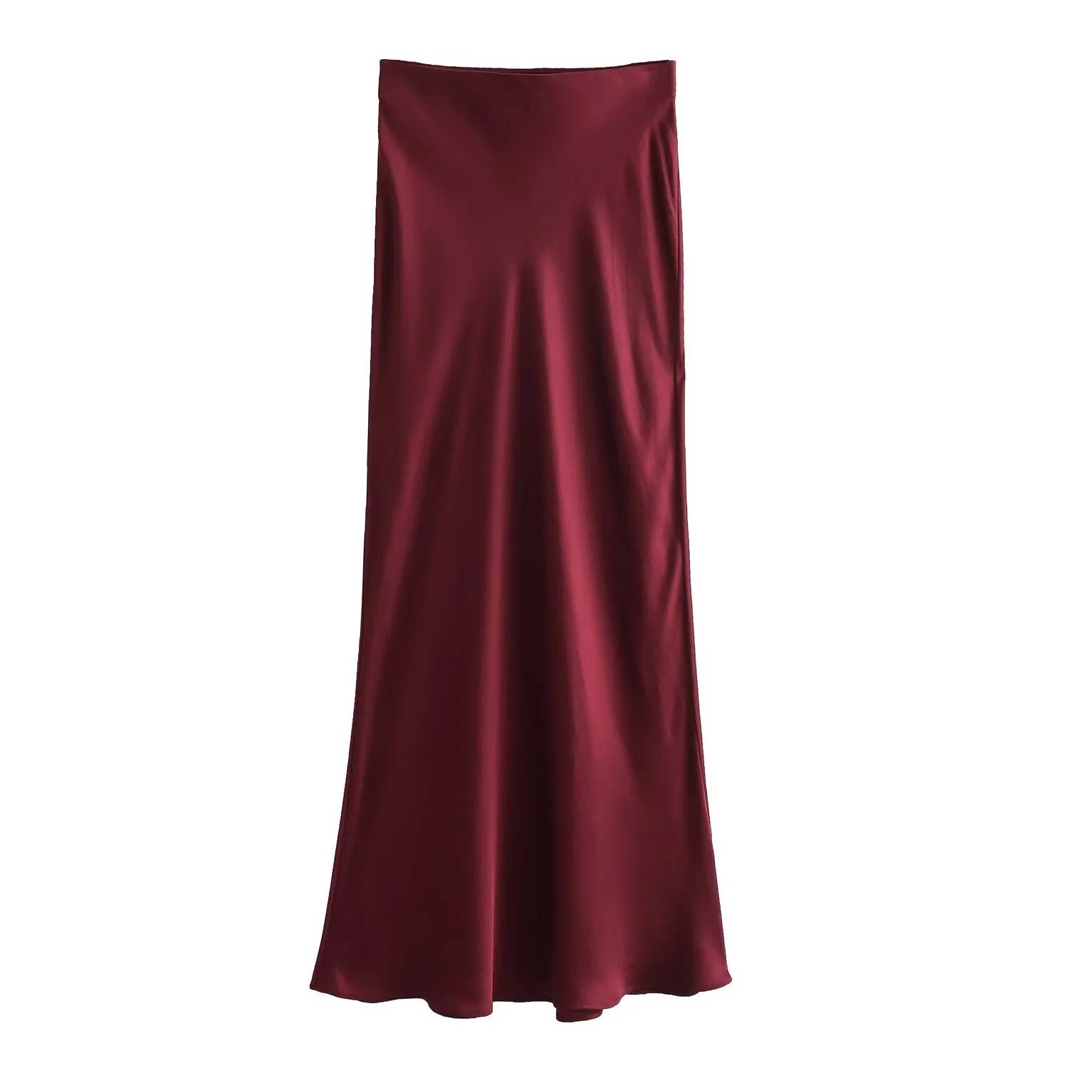 HIDDENBRAND - Wholesale Skirt - Women's - Office satin midi skirt 27 colors26