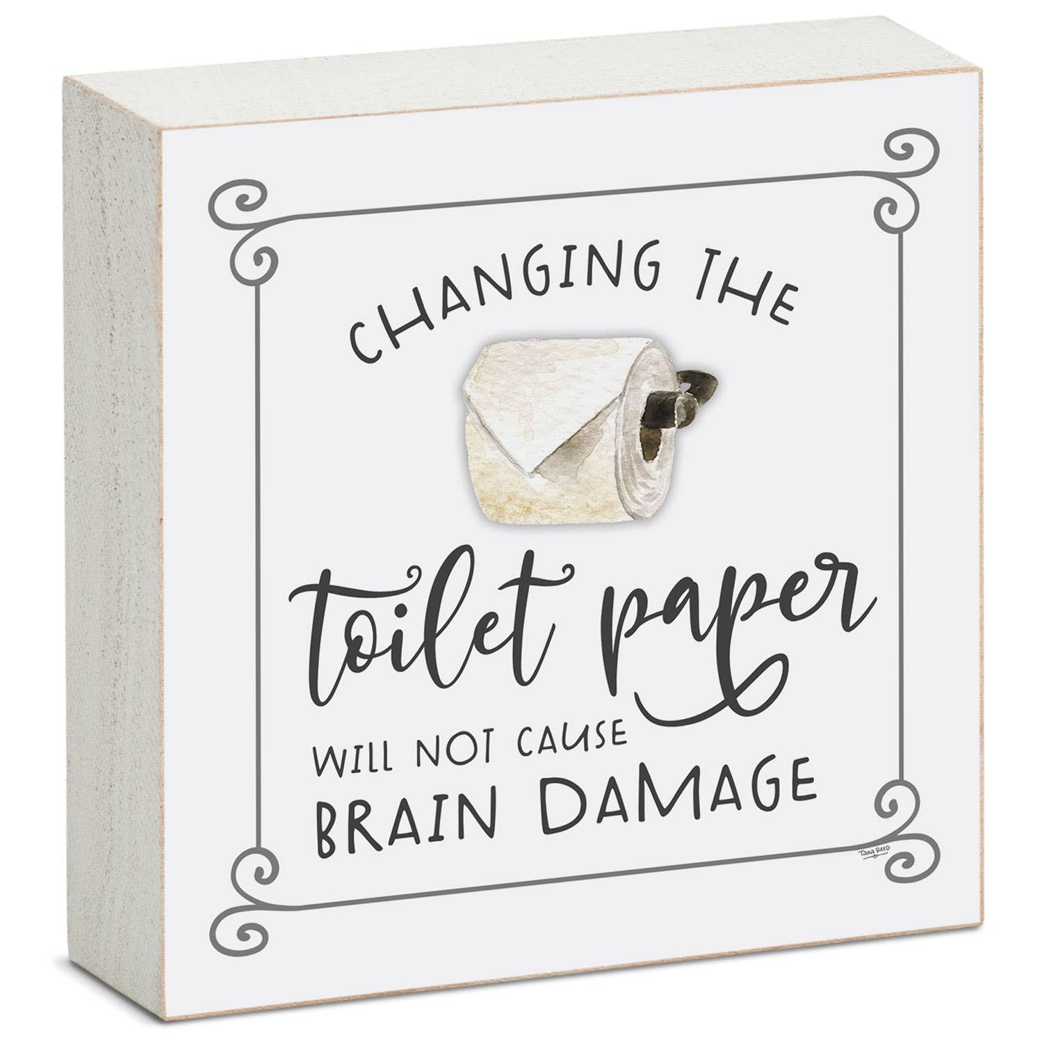 CounterArt/Highland Home/Thirstystone - Wholesale Sign - "Bathroom Humor" Pre-Pack Wood Block Sign Display6