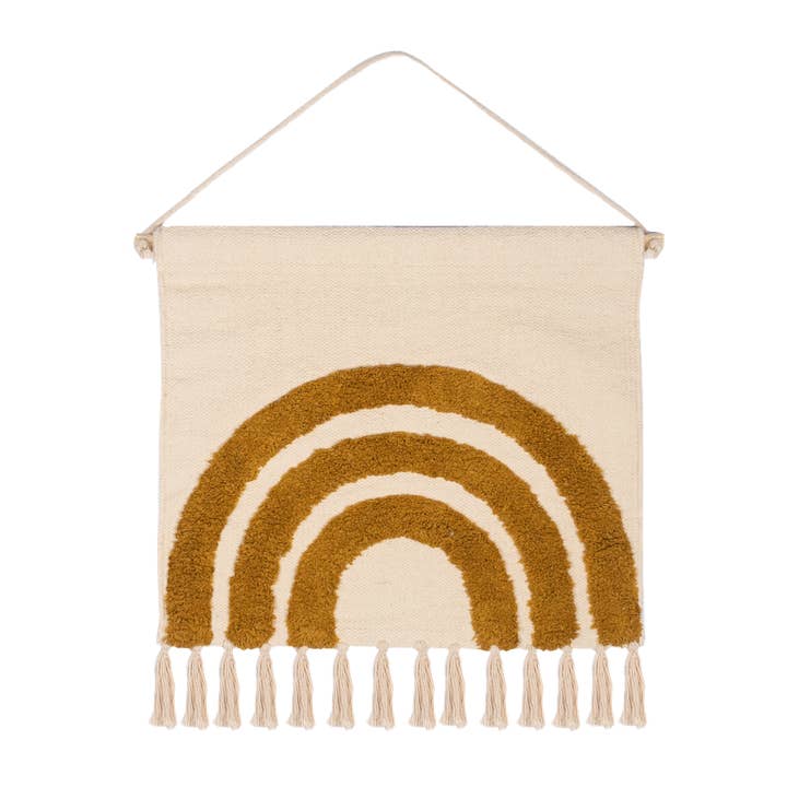 Tuftede vægdekoration regnbue sennep for engroshandel hos À la collection