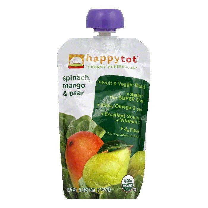 KeHE Distributors, LLC - Wholesale Powdered Health Drink - Happy Baby Mango & Pear Pouch Stage 4 Spinach, 4.22 OZ