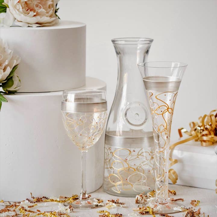 Golden Hill Studio - Vendita all'ingrosso Flute da champagne - Celebration Streamers - Bicchieri cavi