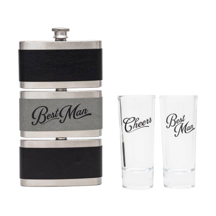 Wedding Flask - Best Man for wholesale by Mad Man