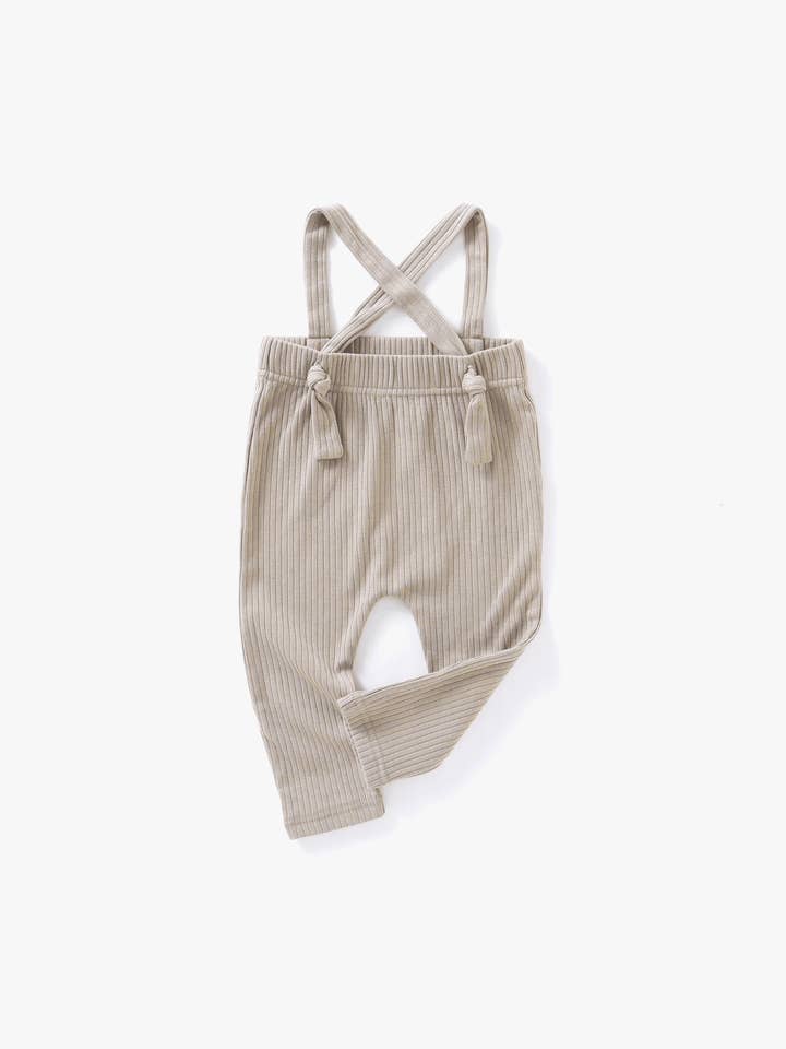Mila & Co. - Wholesale Overalls - Baby - Ribbed Suspender | Mushroom