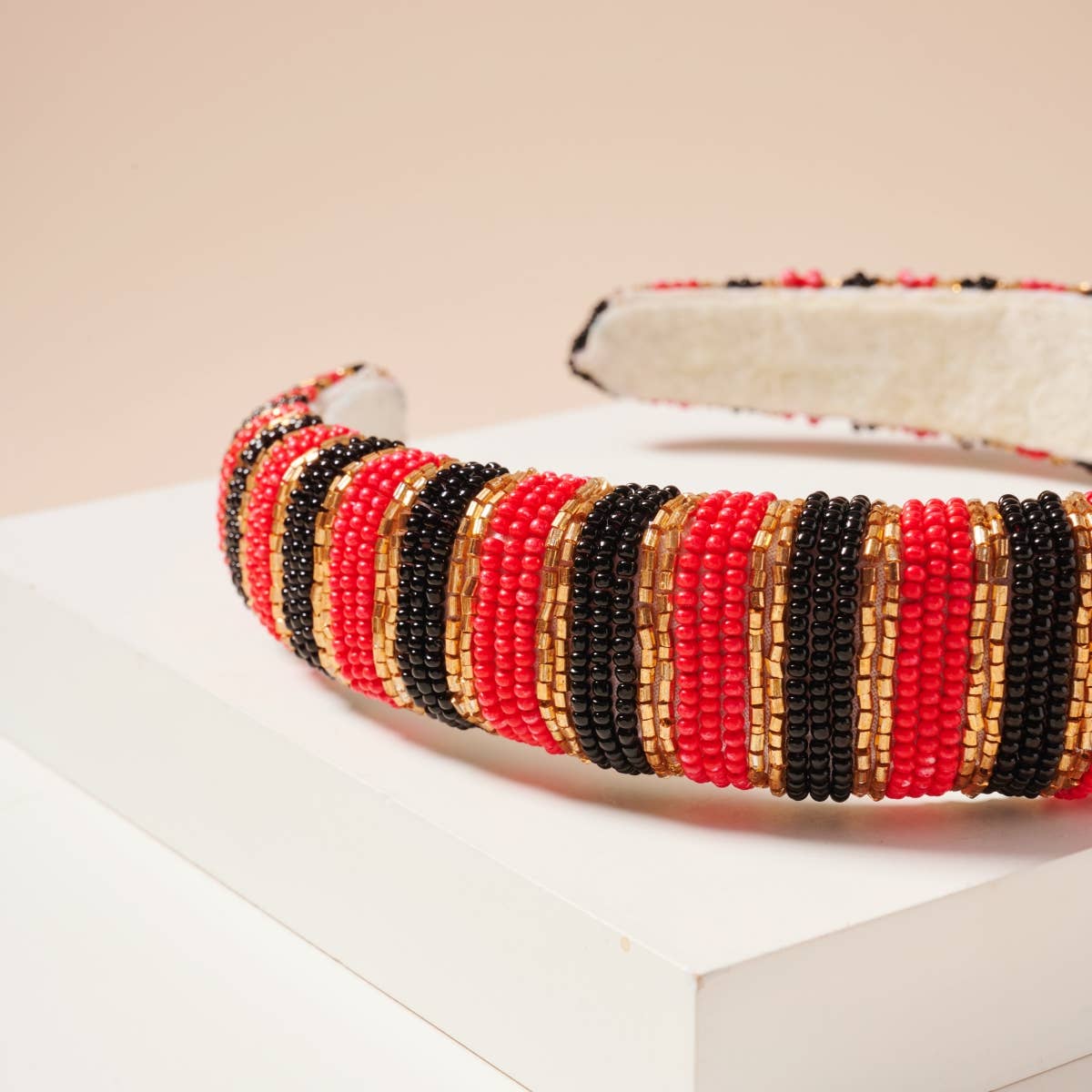 Frem - Wholesale Fashion Headband - Women's - Game Day Color Block Seed Bead Headband30