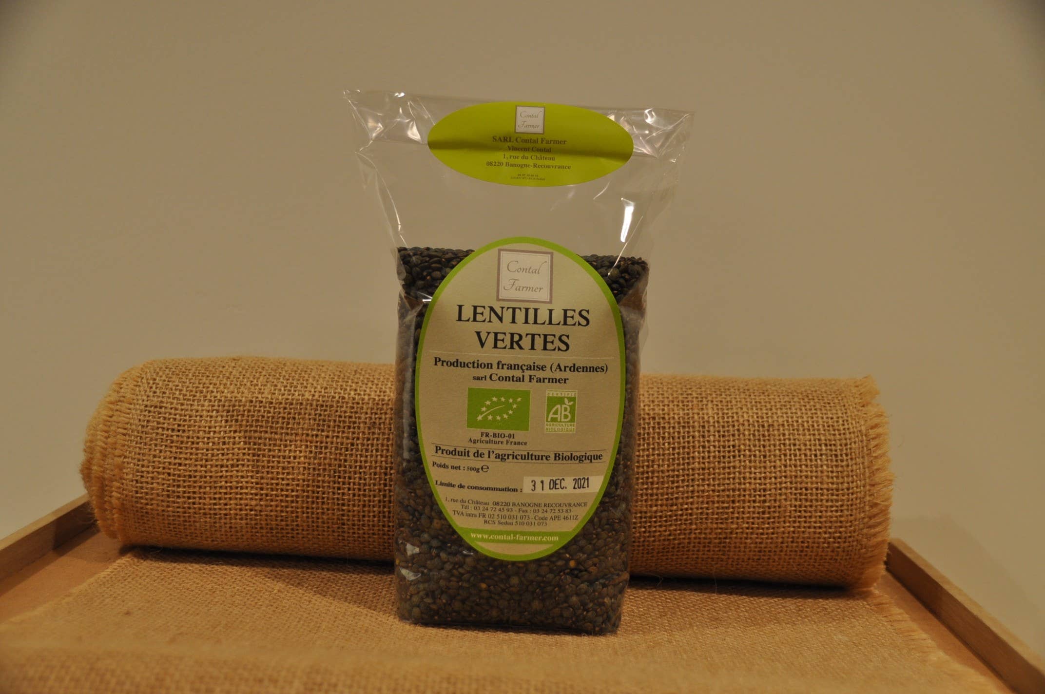 CONTAL FARMER - Wholesale Beans - Organic green lentils from our fields (500gr)1