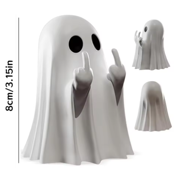 Holiday Farm - Wholesale Decorative Figurine - Index Finger Ghost Statues for In Bulk Tabletop Decor2