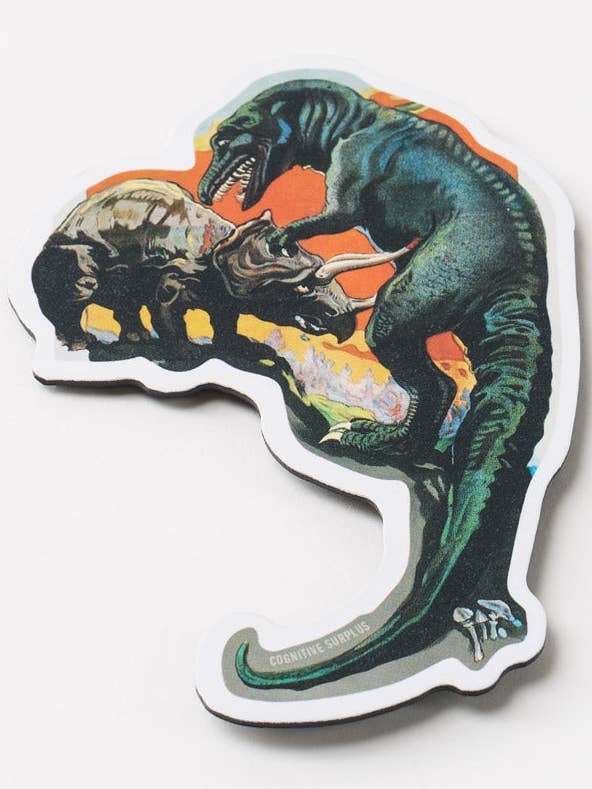 Imán de Lucha de Dinosaurios (Caja de 6) para venta al por mayor de Cognitive Surplus