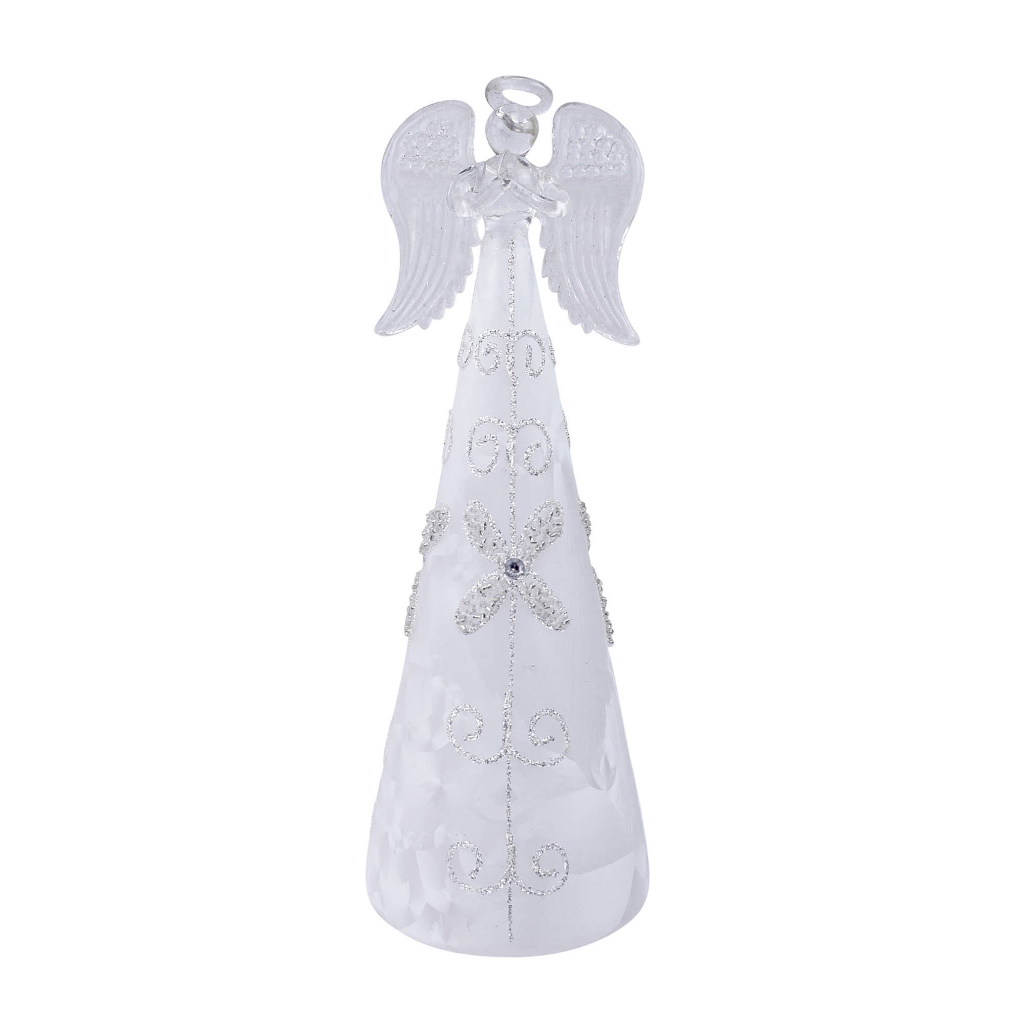 GeoCentral - Wholesale Christmas Decoration - Light Up Standing Angel w/ Floral Detailing (large)1