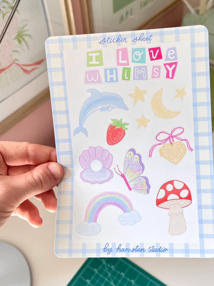 Planche d'autocollants de journalisation fantaisie 5x7 pour la vente par Hanstan Studio