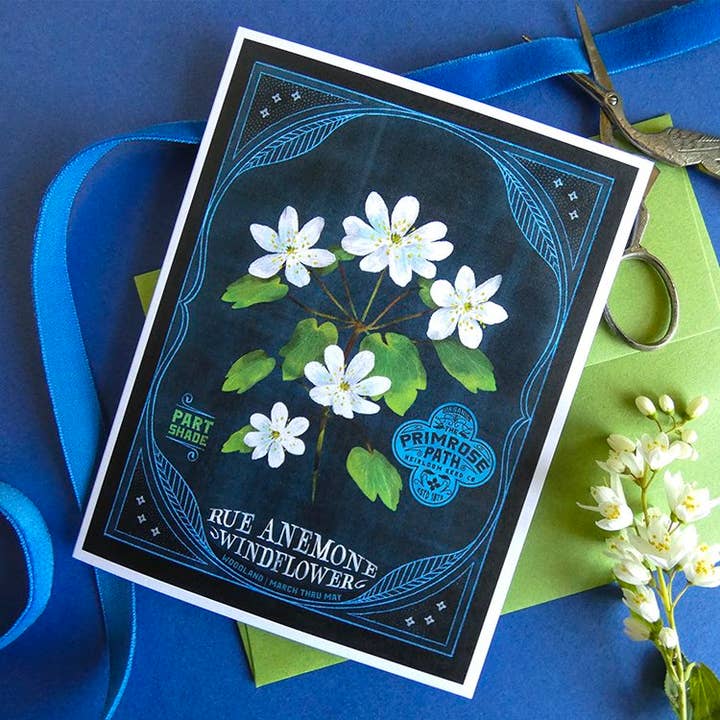 Jennifer Nye Studio - Wholesale Everyday greeting card - Rue Anemone Seed Packet | Featured in Uppercase Magazine!1