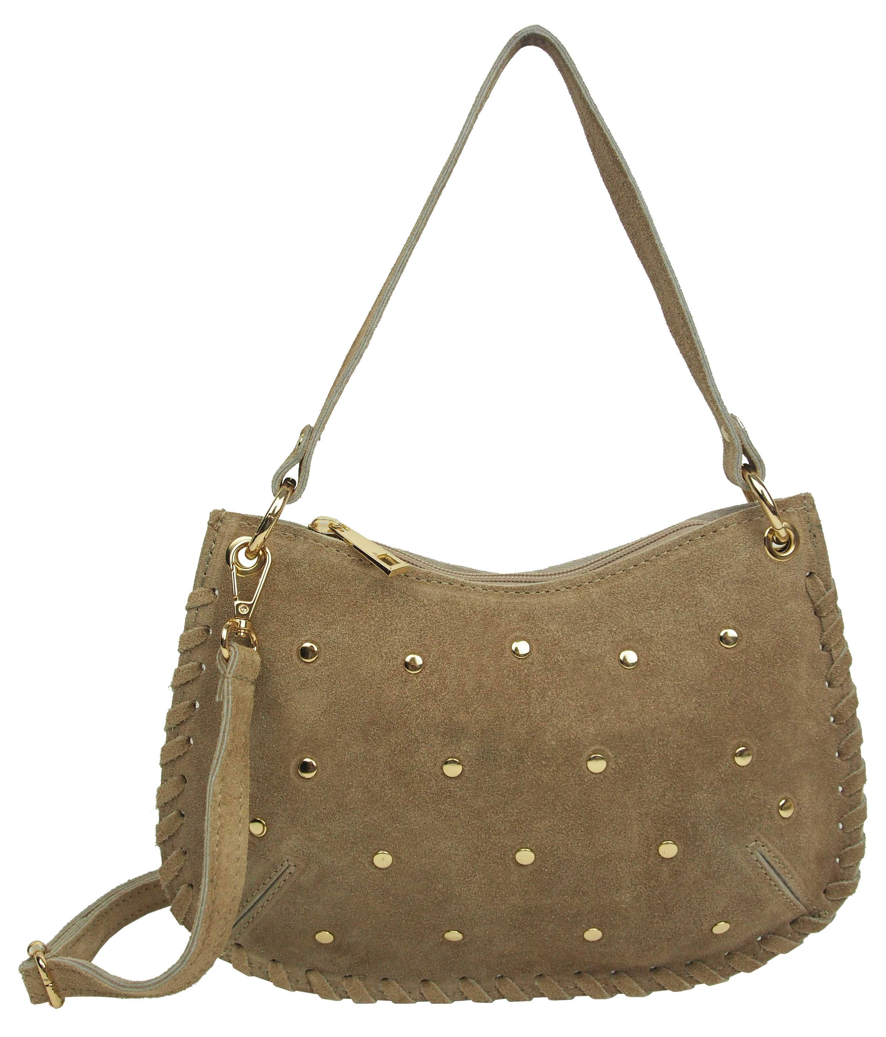Anais - Vendita all'ingrosso Tracolla - Donna - Borsa a spalla Anna 61001 in pelle scamosciata con borchie19