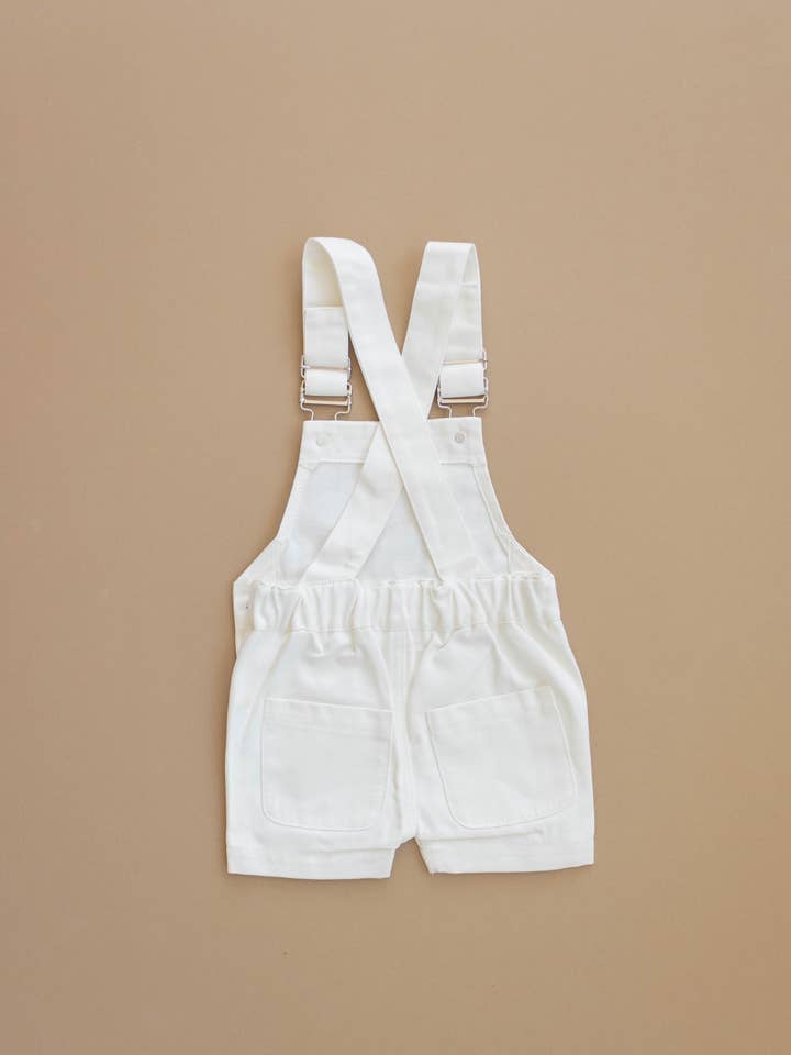 Denin Short Overalls in Marshmallow for wholesale on Faire1