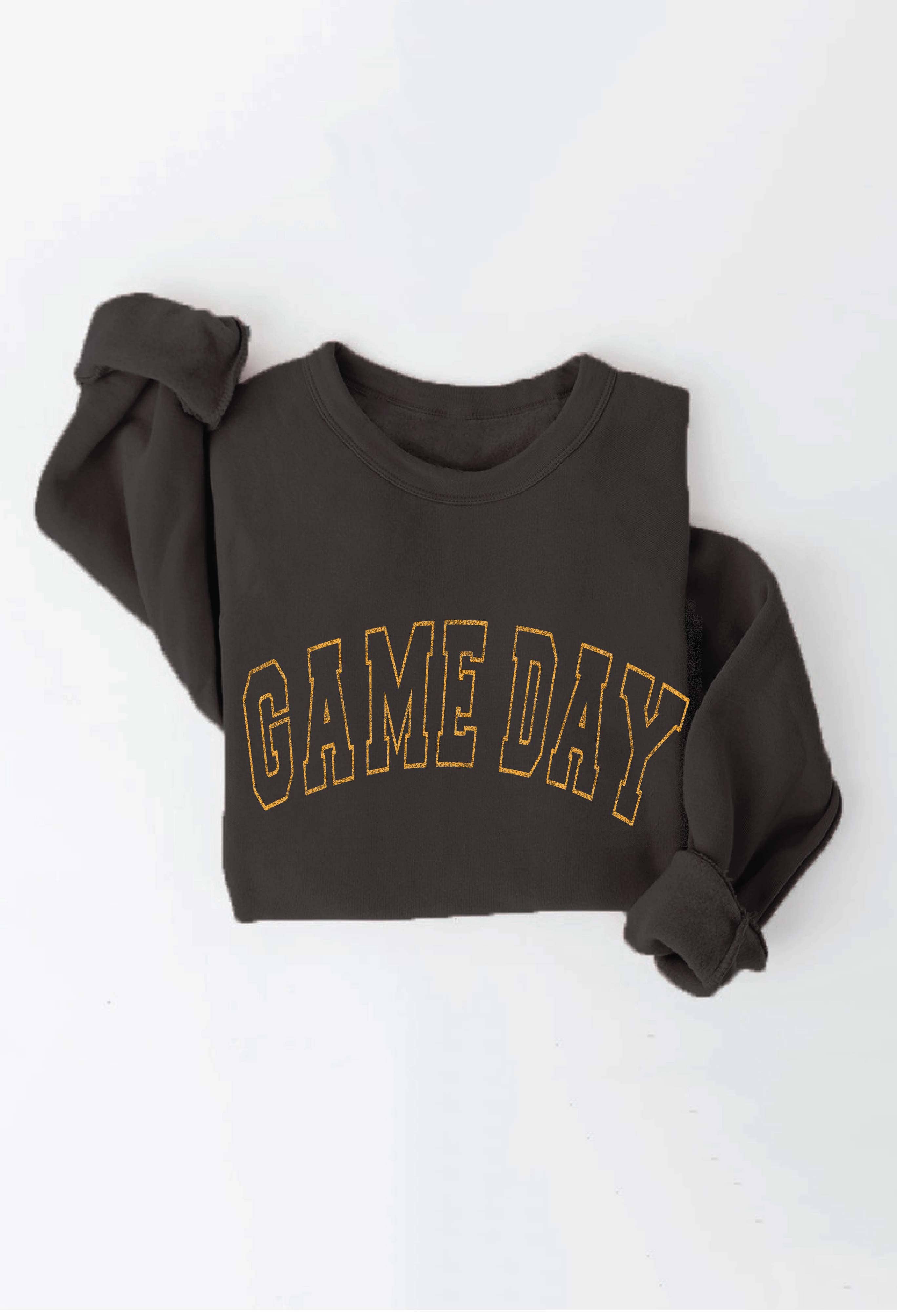 OAT COLLECTIVE - Wholesale Graphic Sweatshirt - Women's - GAME DAY GOLD/BLACK  Sweatshirt1