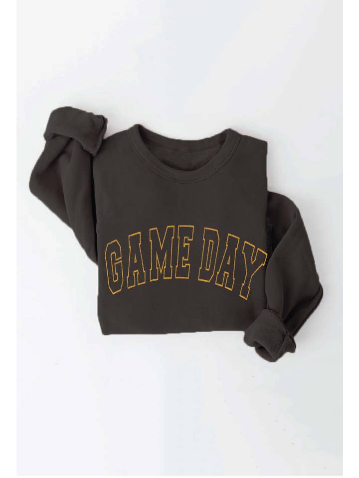 OAT COLLECTIVE - Wholesale Graphic Sweatshirt - Women's - GAME DAY GOLD/BLACK Sweatshirt1