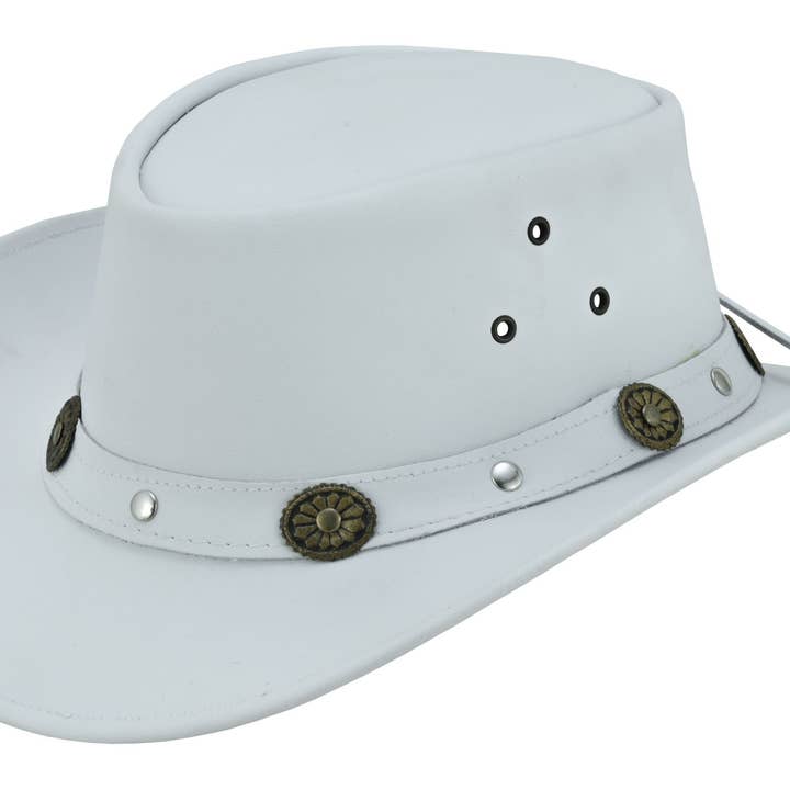 Lesa collection inc - Wholesale Cowboy Hat - Unisex - Capri Leather Hat Water Resistant Leather Cowboy Western Ha